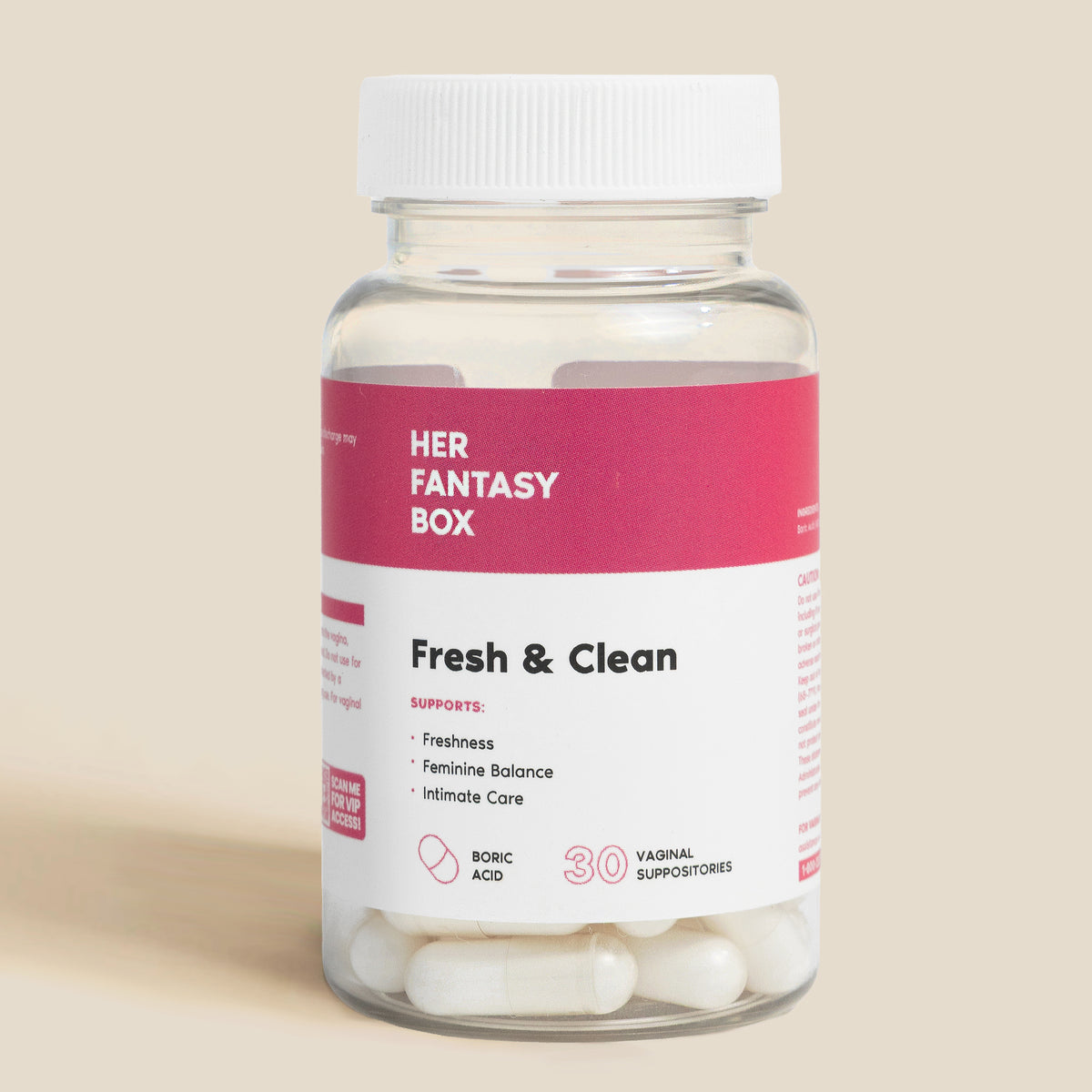 Fresh & Clean pH Balancing Boric Acid Vaginal Suppository