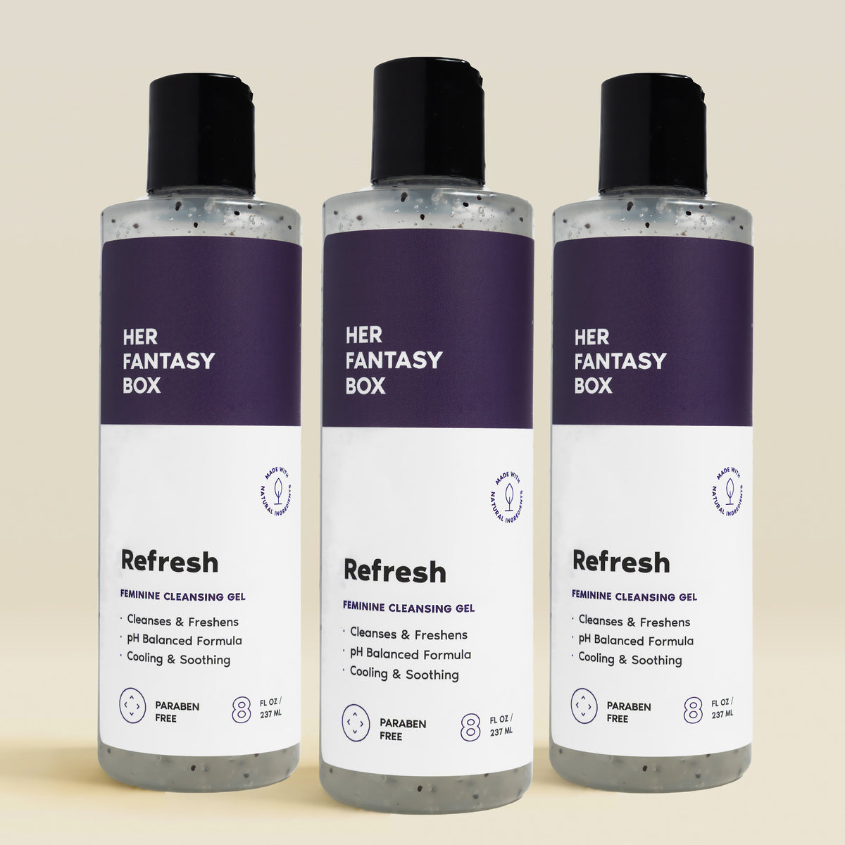Refresh Plant Based Yoni Gel Wash (pH Balancing) - 3 pk