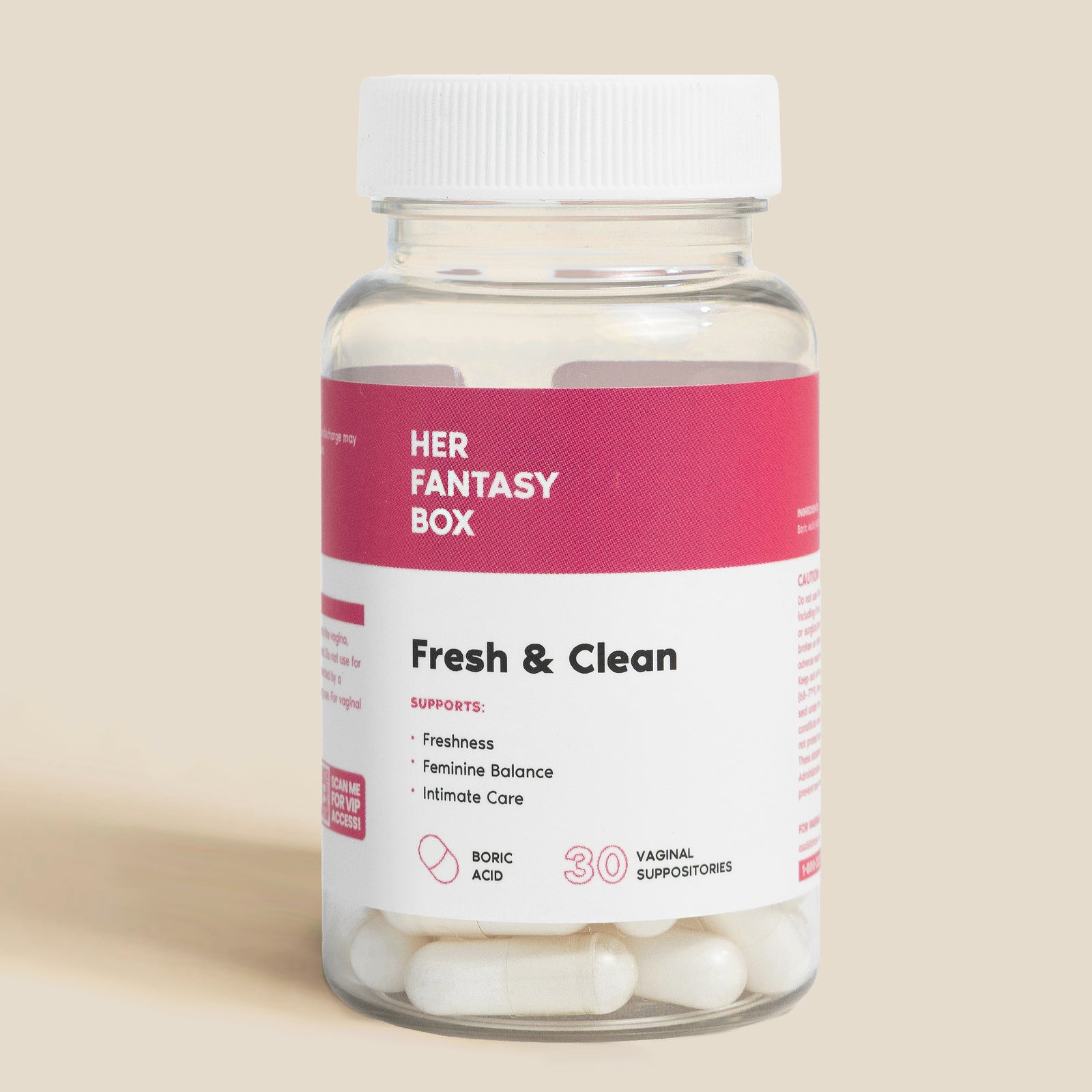 Fresh & Clean pH Balancing Boric Acid Vaginal Suppository