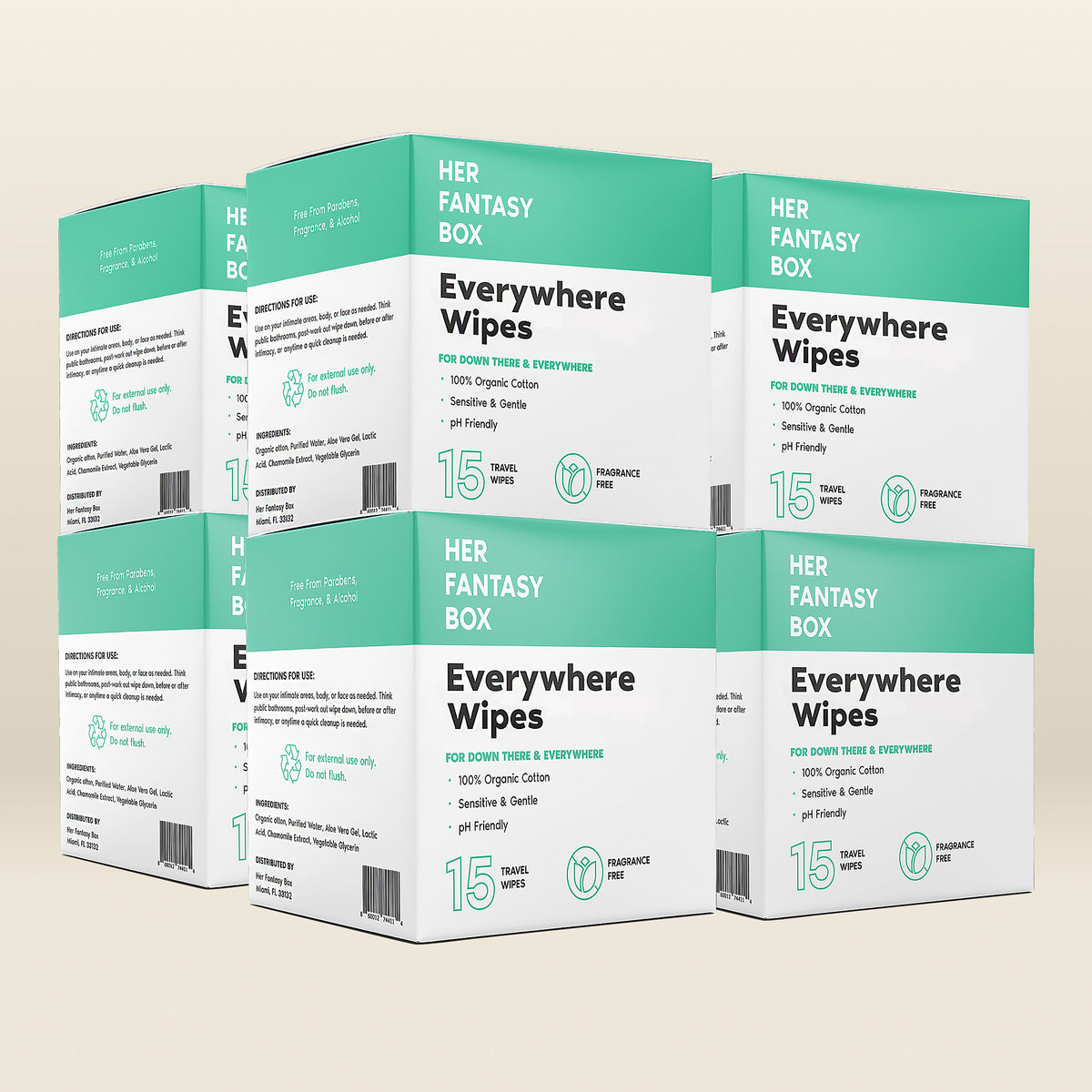 Everywhere Wipes Travel Size - 120 Wipes, 8 Pack