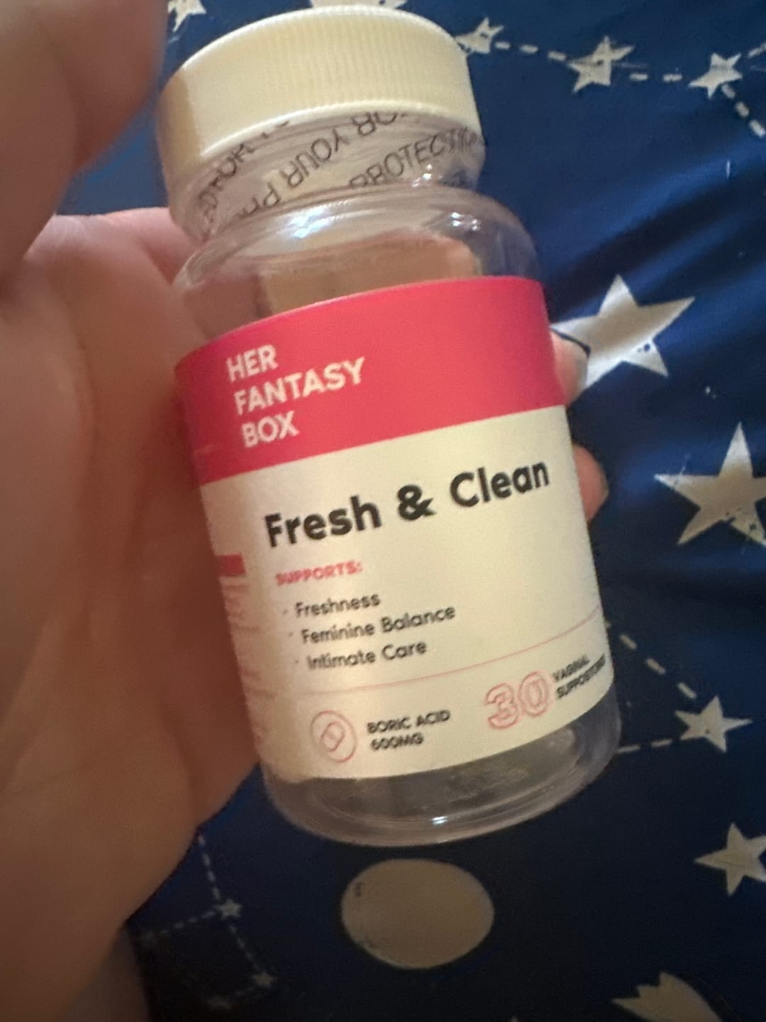 Customer photo review of Fresh & Clean pH Balancing Boric Acid Vaginal Suppository
