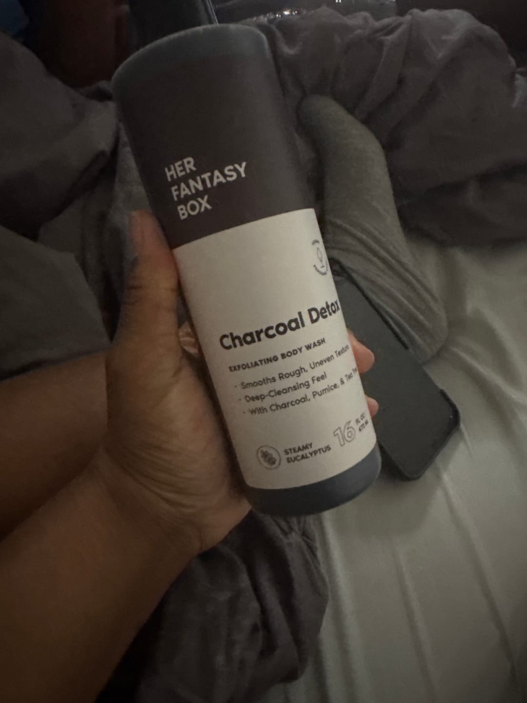 Customer photo review of Charcoal Detox Exfoliating Body Wash