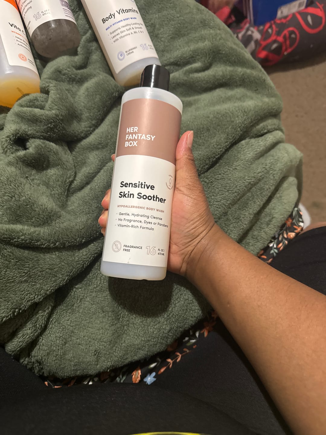 Customer photo review of Sensitive Skin Soother Hypoallergenic Body Wash