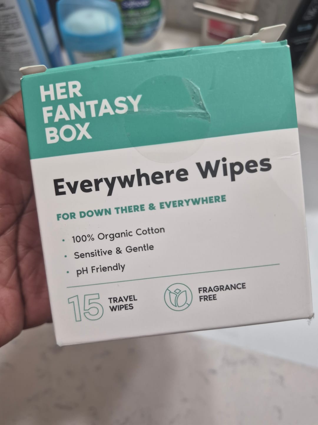 Customer photo review of Everywhere Wipes - Odor Removing Travel Wipes
