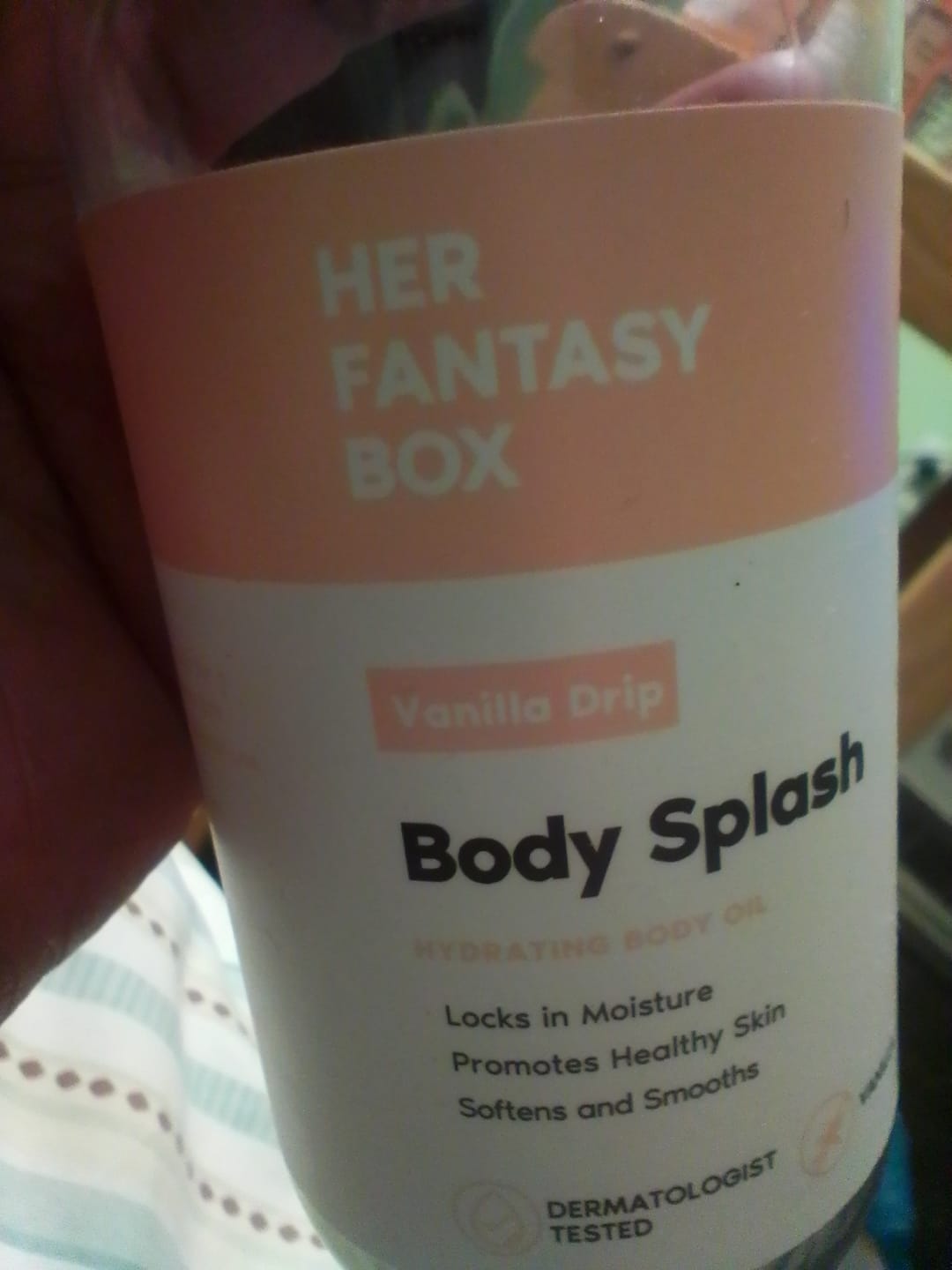 Customer photo review of Body Splash - Skin Smoothing Body Oil (Vanilla Drip)