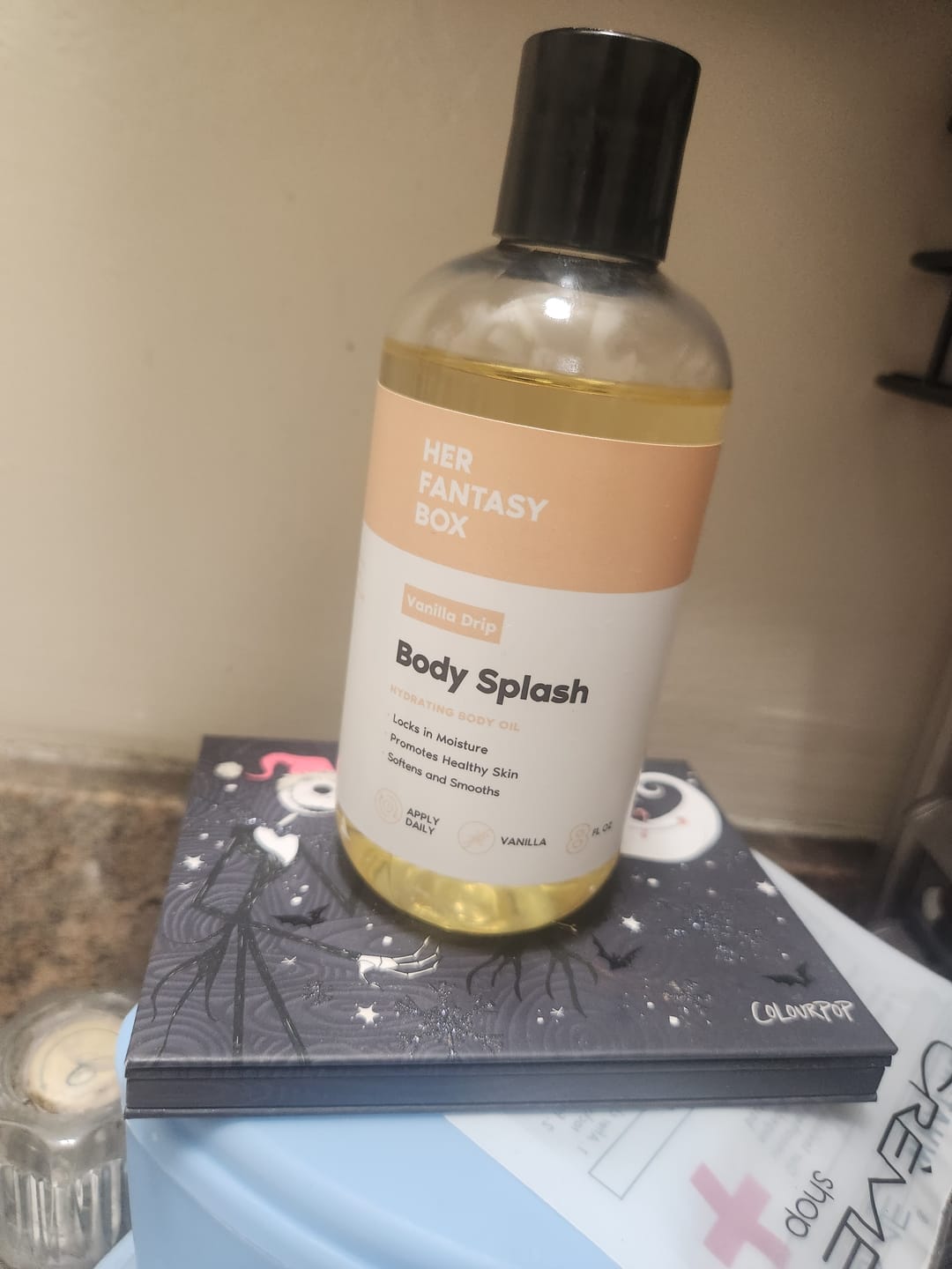 Customer photo review of Body Splash - Skin Smoothing Body Oil (Vanilla Drip)