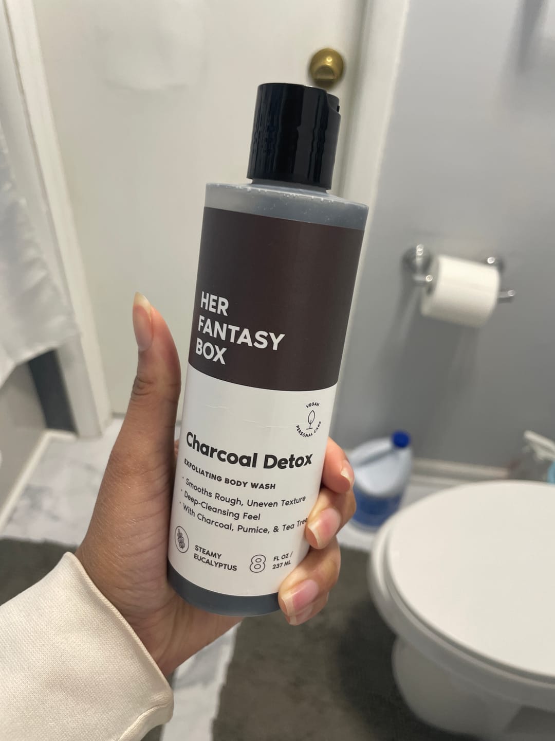 Customer photo review of Charcoal Detox Exfoliating Body Wash