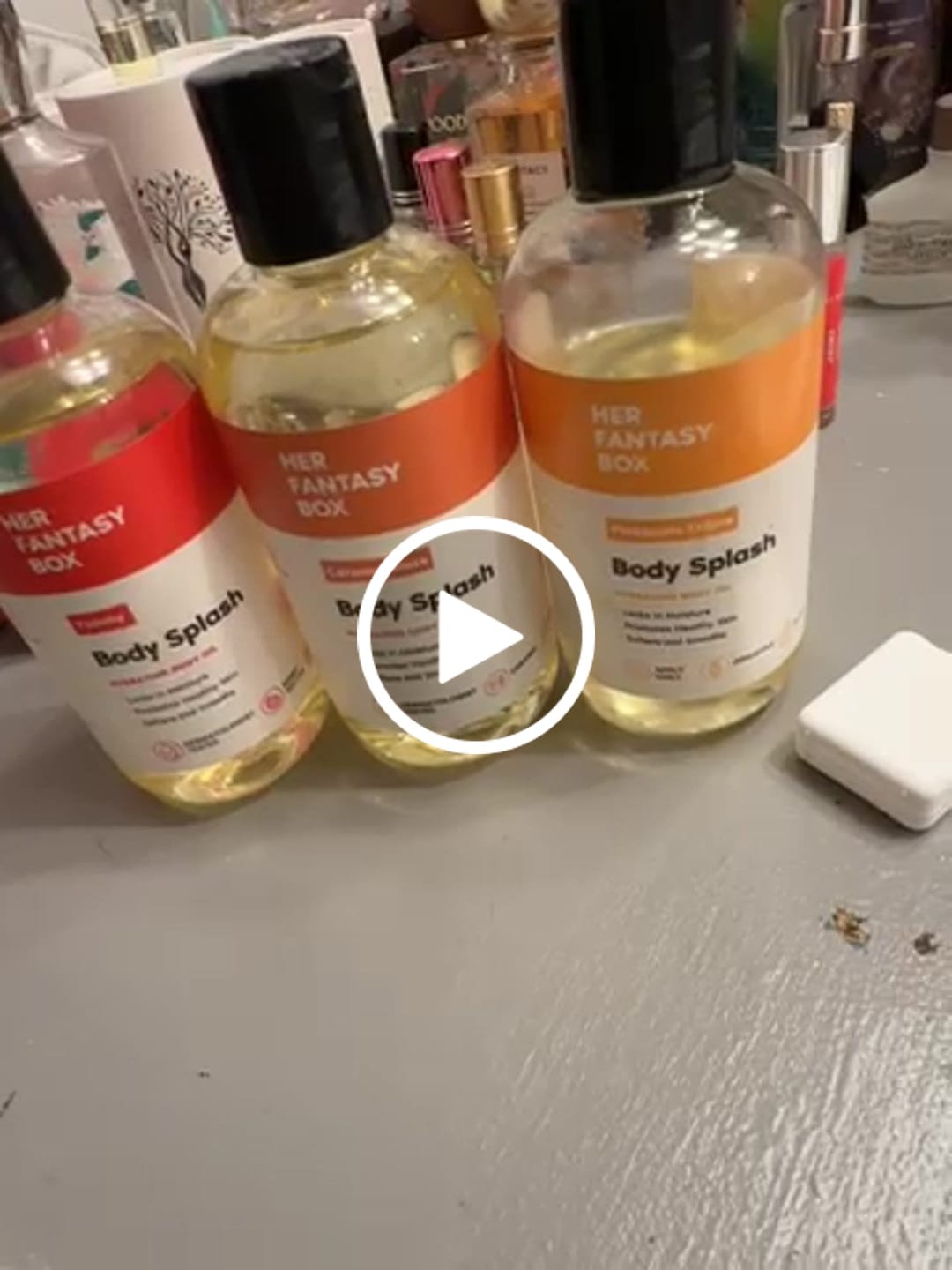 Customer photo review of Body Splash - Skin Smoothing Body Oil (Caramel Glaze)