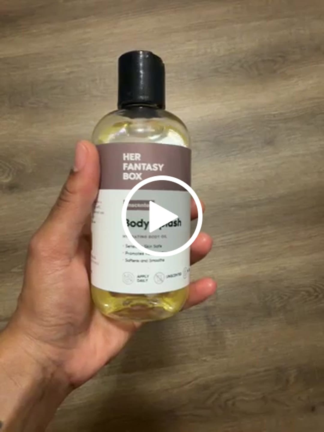 Customer photo review of Body Splash - Skin Smoothing Body Oil (Unscented)