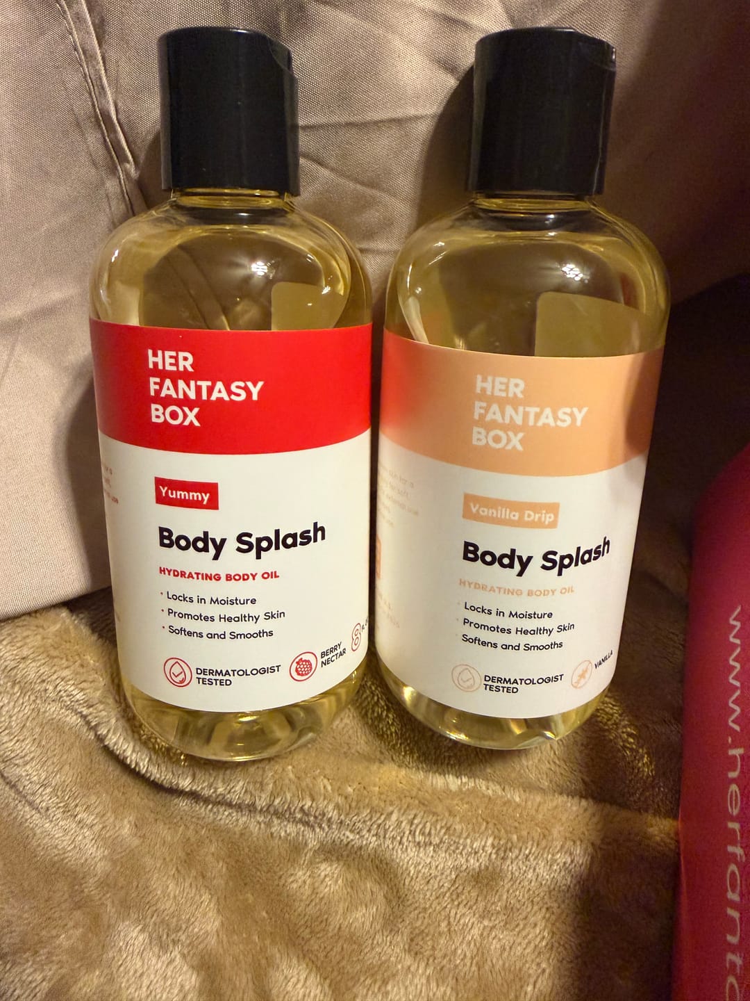 Customer photo review of Body Splash - Skin Smoothing Body Oil (Vanilla Drip)
