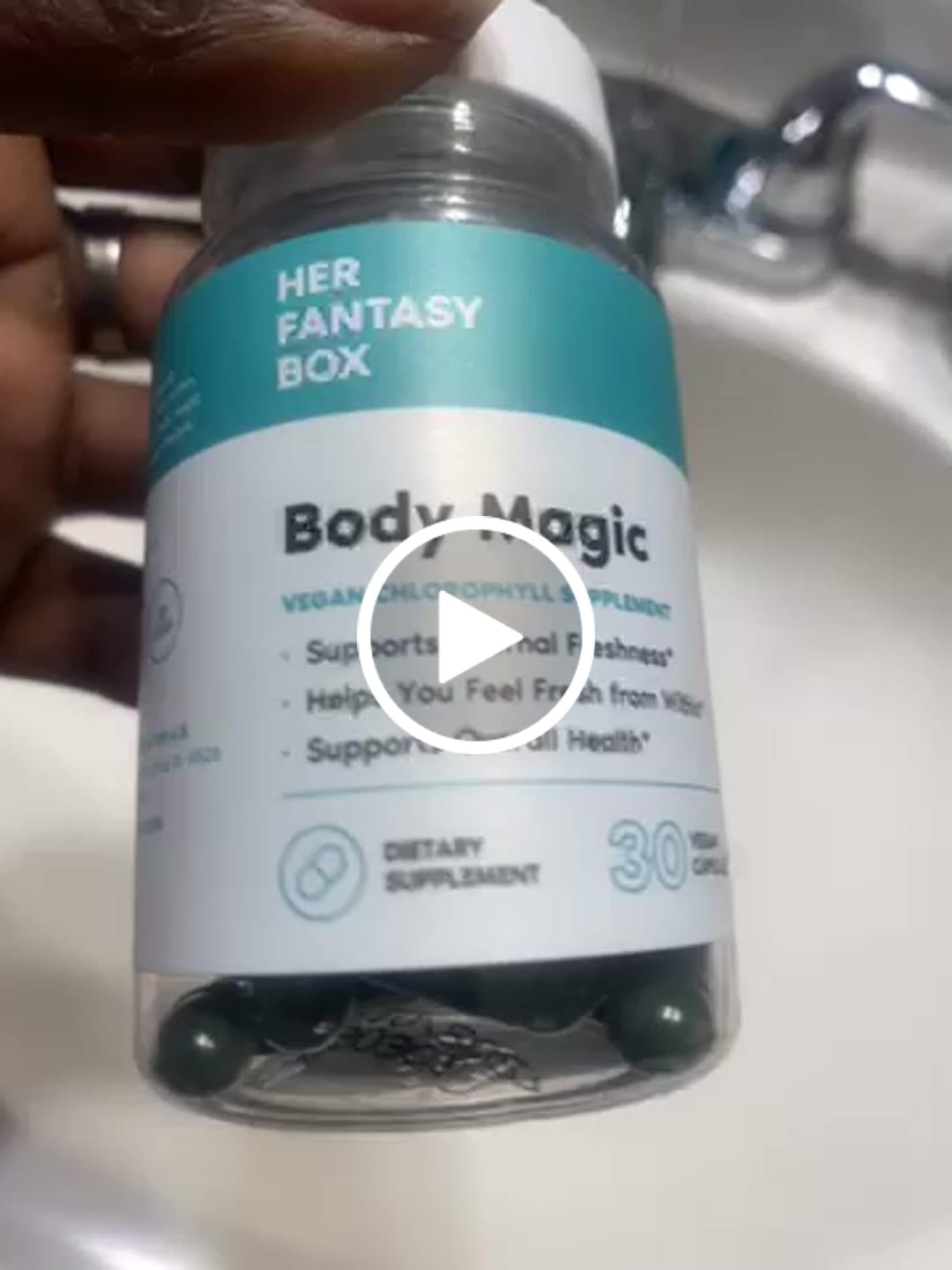 Customer photo review of Body Magic Chlorophyll Pill - For Body Odor, Detox & Skin