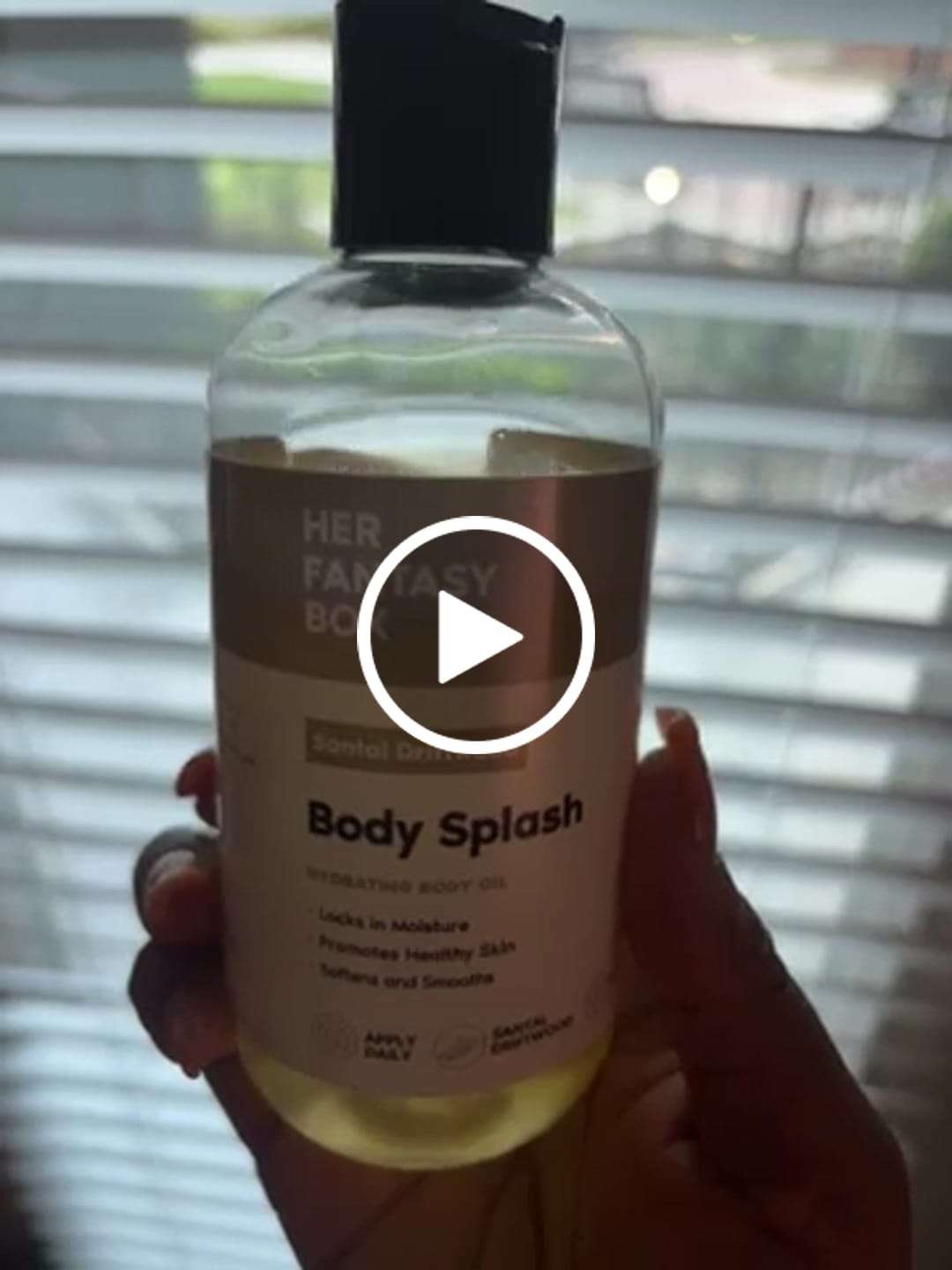 Customer photo review of Body Splash - Skin Smoothing Body Oil (Santal Driftwood) LUXURY SCENT