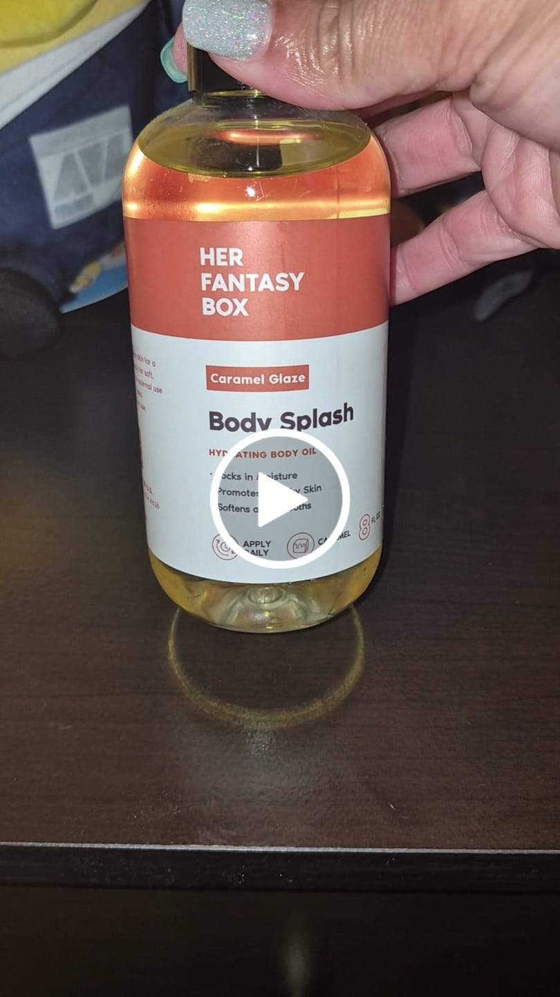 Customer photo review of Body Splash - Skin Smoothing Body Oil (Caramel Glaze)