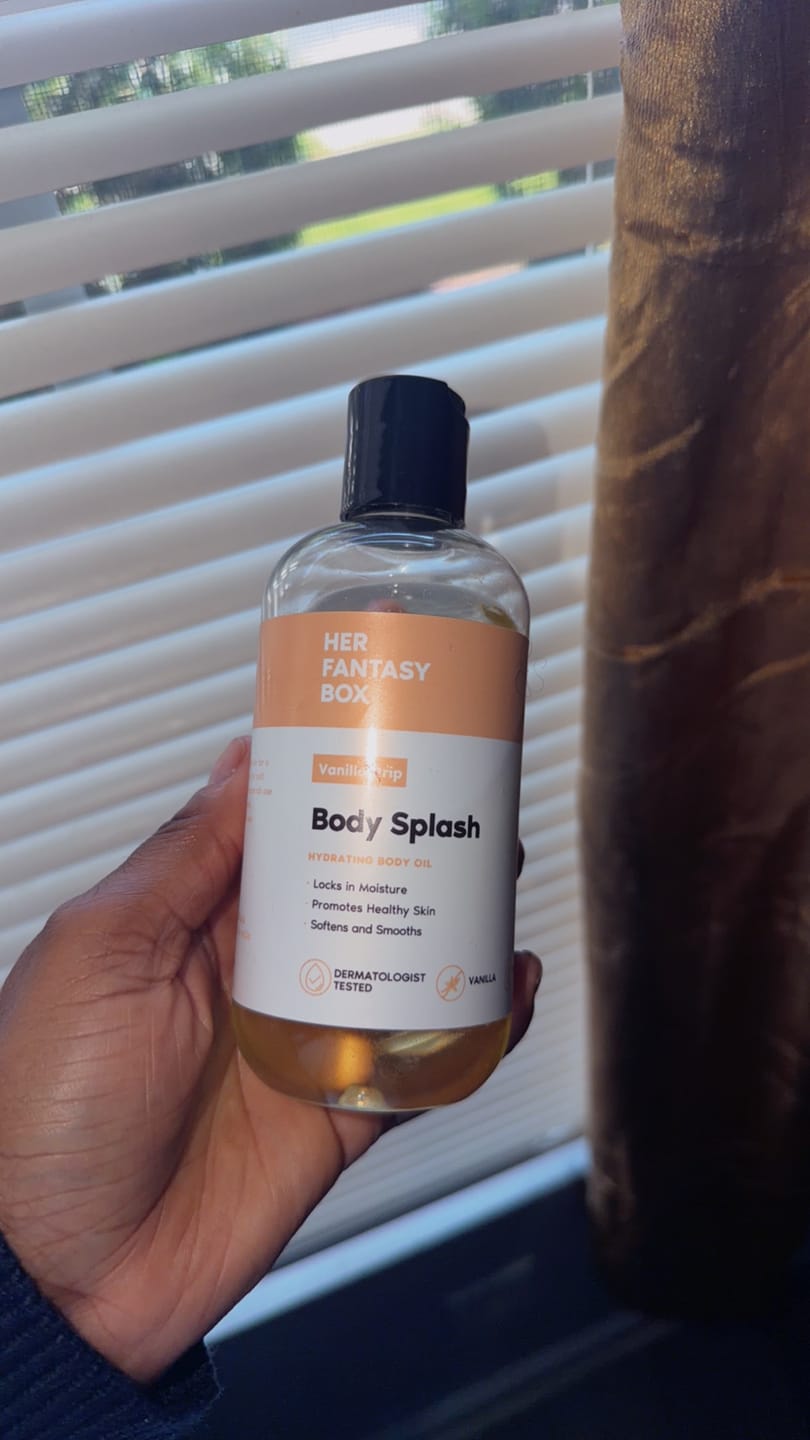 Customer photo review of Body Splash - Skin Smoothing Body Oil (Vanilla Drip)