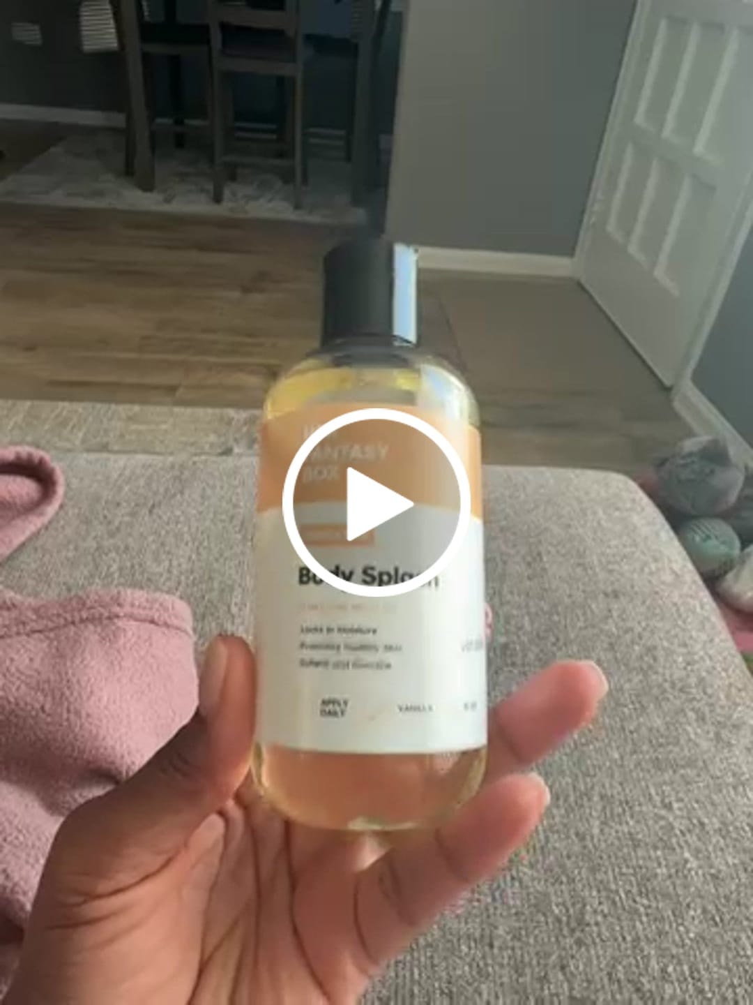 Customer photo review of Body Splash - Skin Smoothing Body Oil (Vanilla Drip)