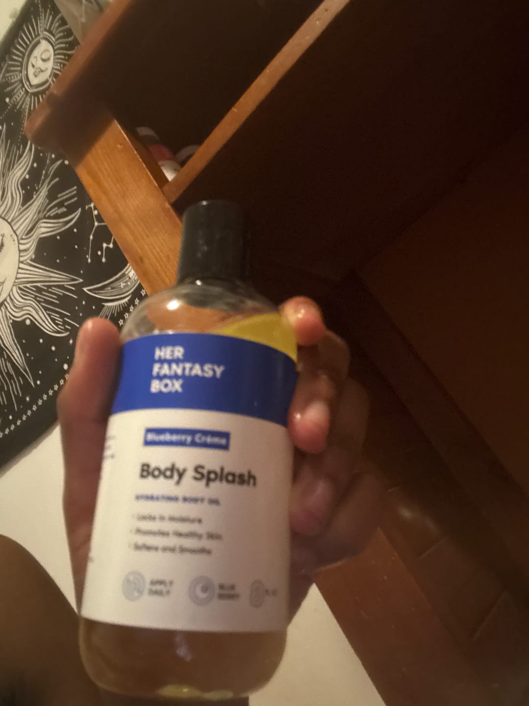 Customer photo review of Body Splash - Skin Smoothing Body Oil (Blueberry Créme)