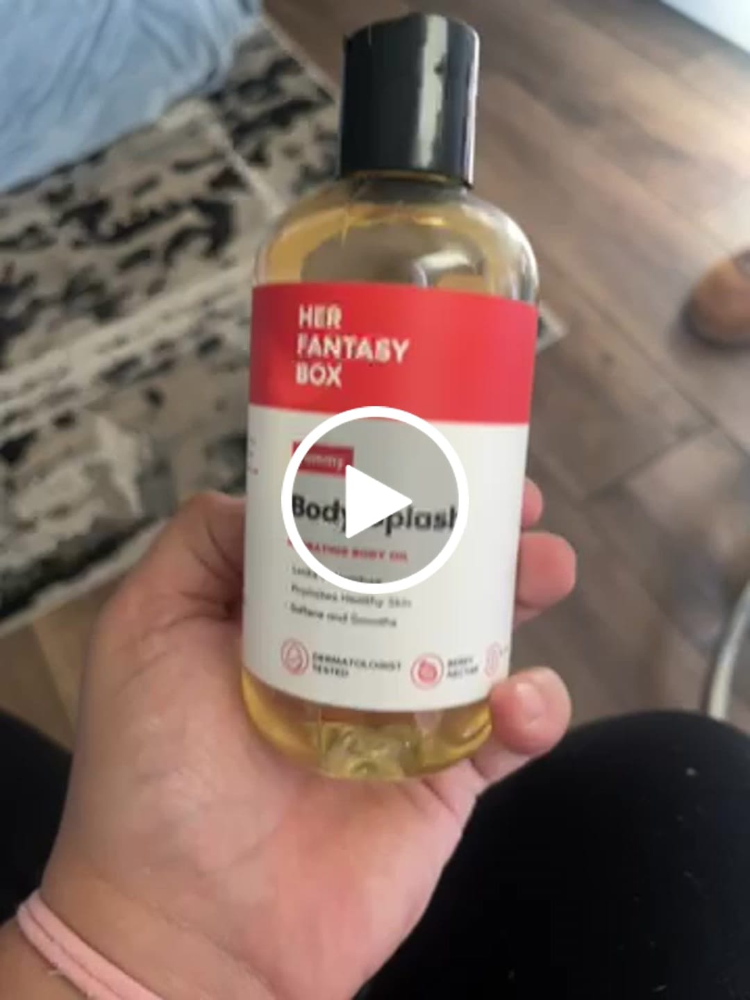 Customer photo review of Body Splash - Skin Smoothing Body Oil  (Yummy)